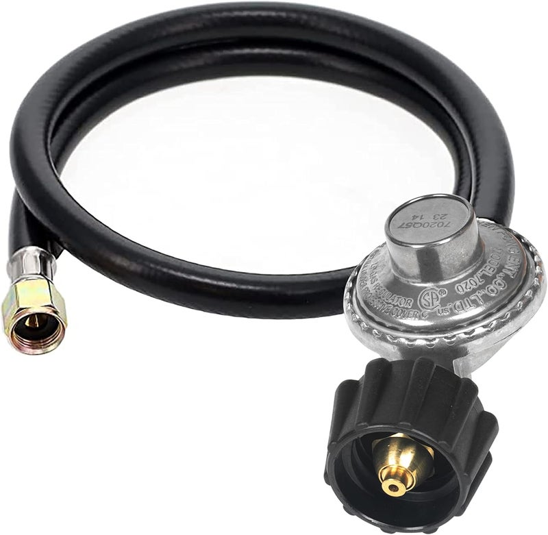 GrillAce 2-Feet propane Gas Grill Regulator and Hose, Replacement for Weber, Charbroil, Nexgrill Grill, Propane Patio Heater and Fire Pit…… - Image 1